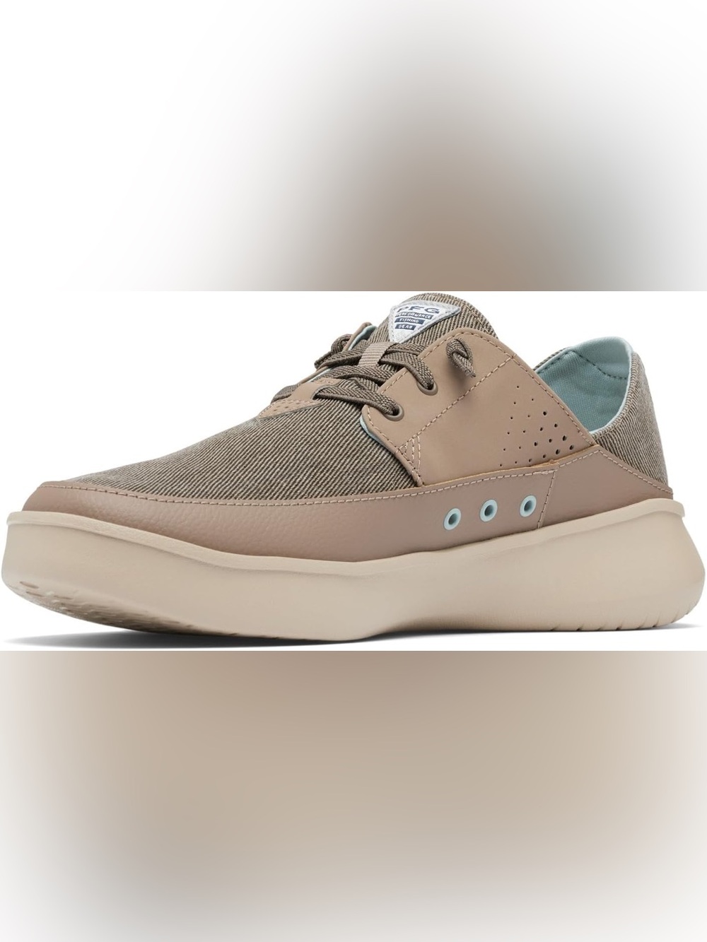 Columbia PFG Boatside Relaxed Men’s Boat Shoes Wet Sand Crushed Blue 9 NWT